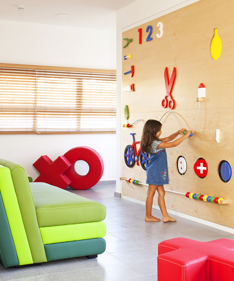 interior and furniture design of the seven species educational center by sarit shani hay