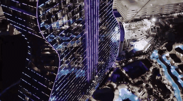 digital light spectacle for the grand opening of the seminole hard rock hotel casino by float4 dcl communications