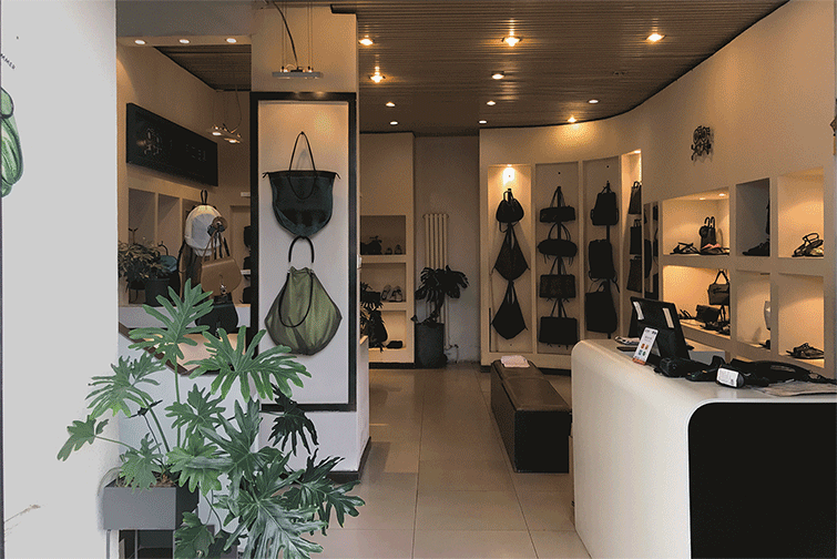 beijing wudaokou store of suren leather goods china by wonder architects