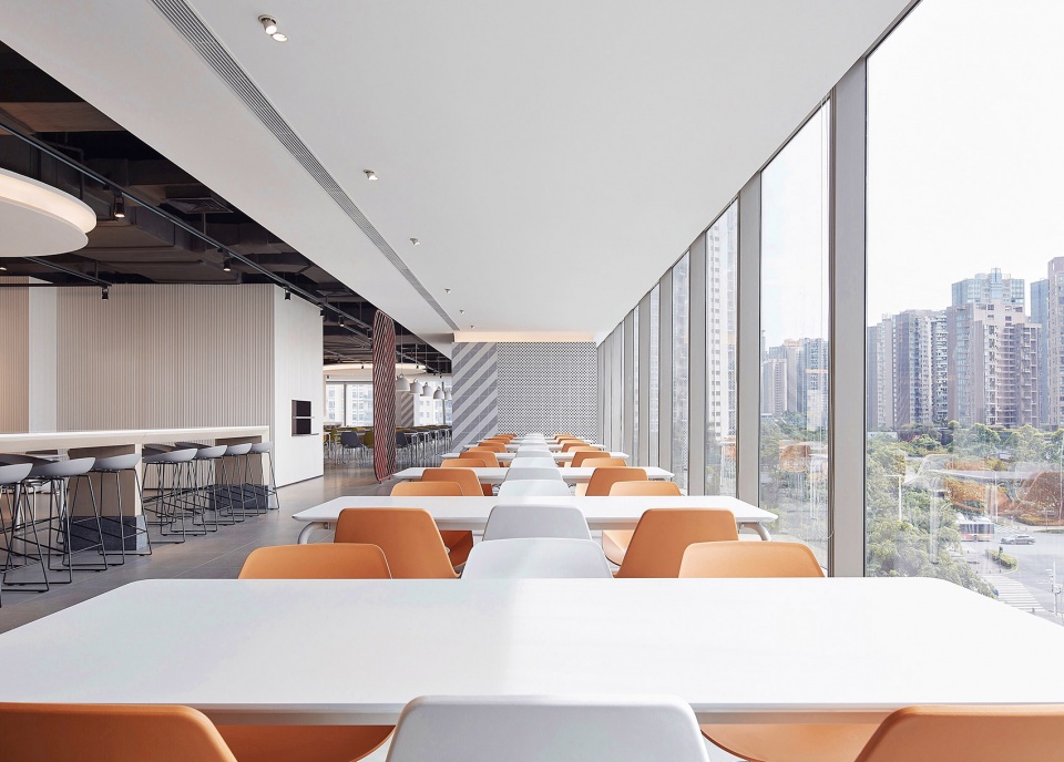 one shenzhen bay staff canteen china by yuqiang partners interior design