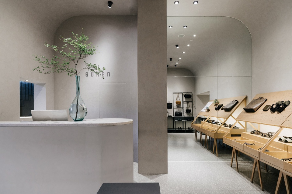 beijing wudaokou store of suren leather goods china by wonder architects