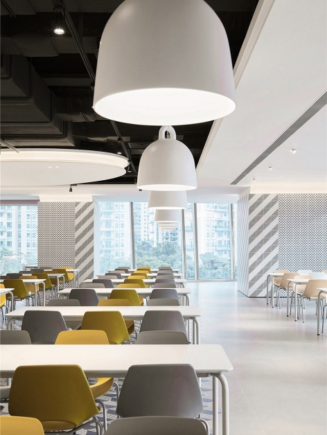 one shenzhen bay staff canteen china by yuqiang partners interior design