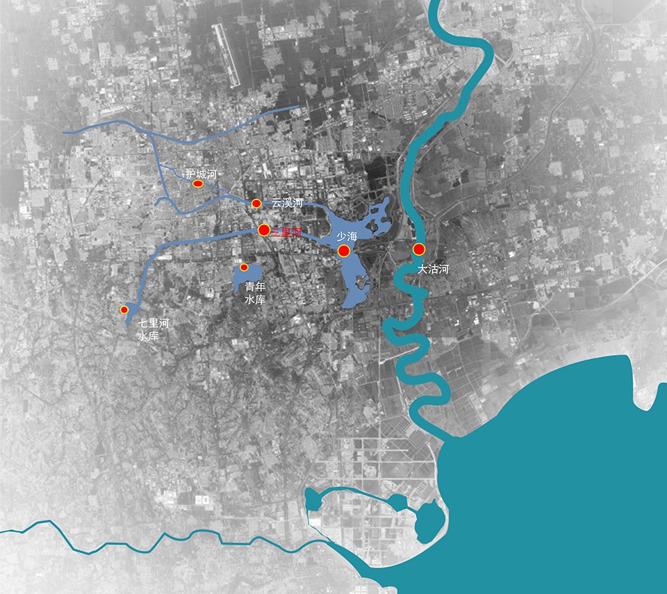 section 1 of the central business district of sanli river park in jiaozhou china by ldg