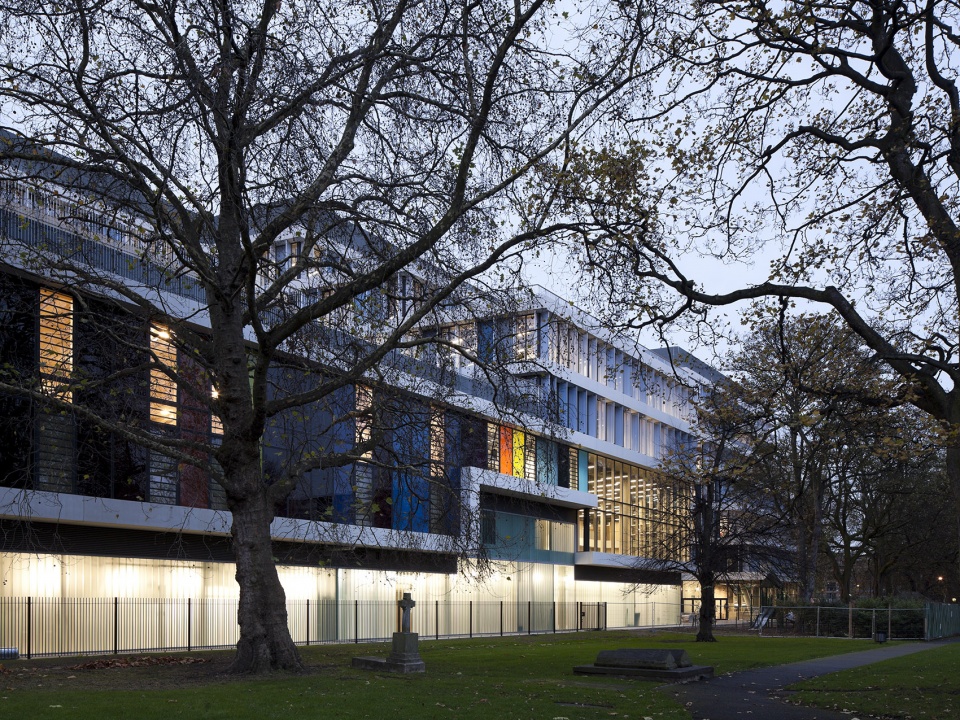 schmidt hammer lassen architects has woven classic blue into two marquee projects