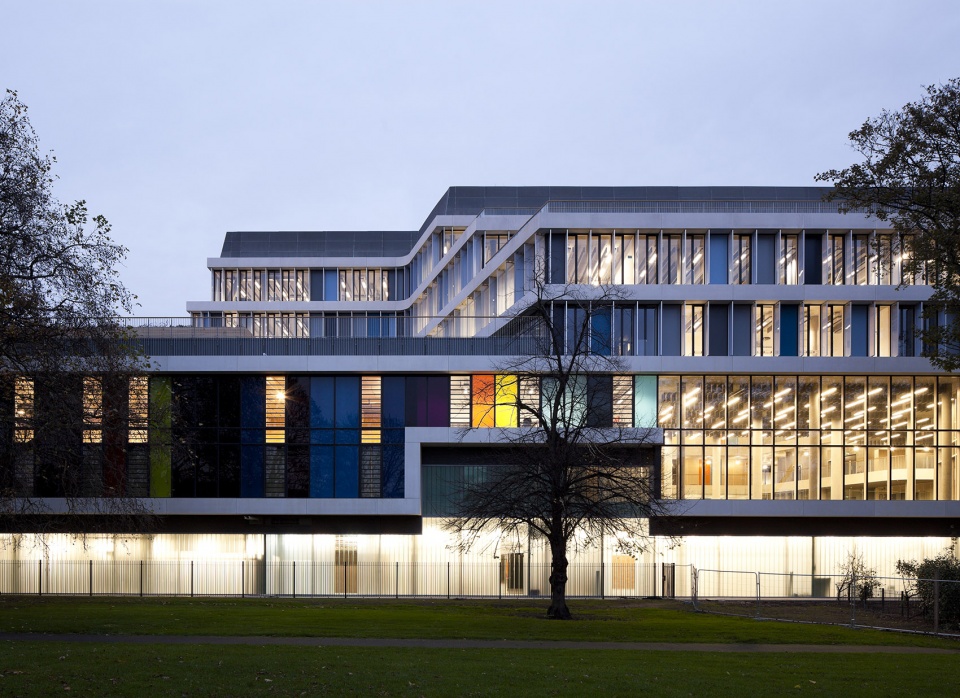 schmidt hammer lassen architects has woven classic blue into two marquee projects