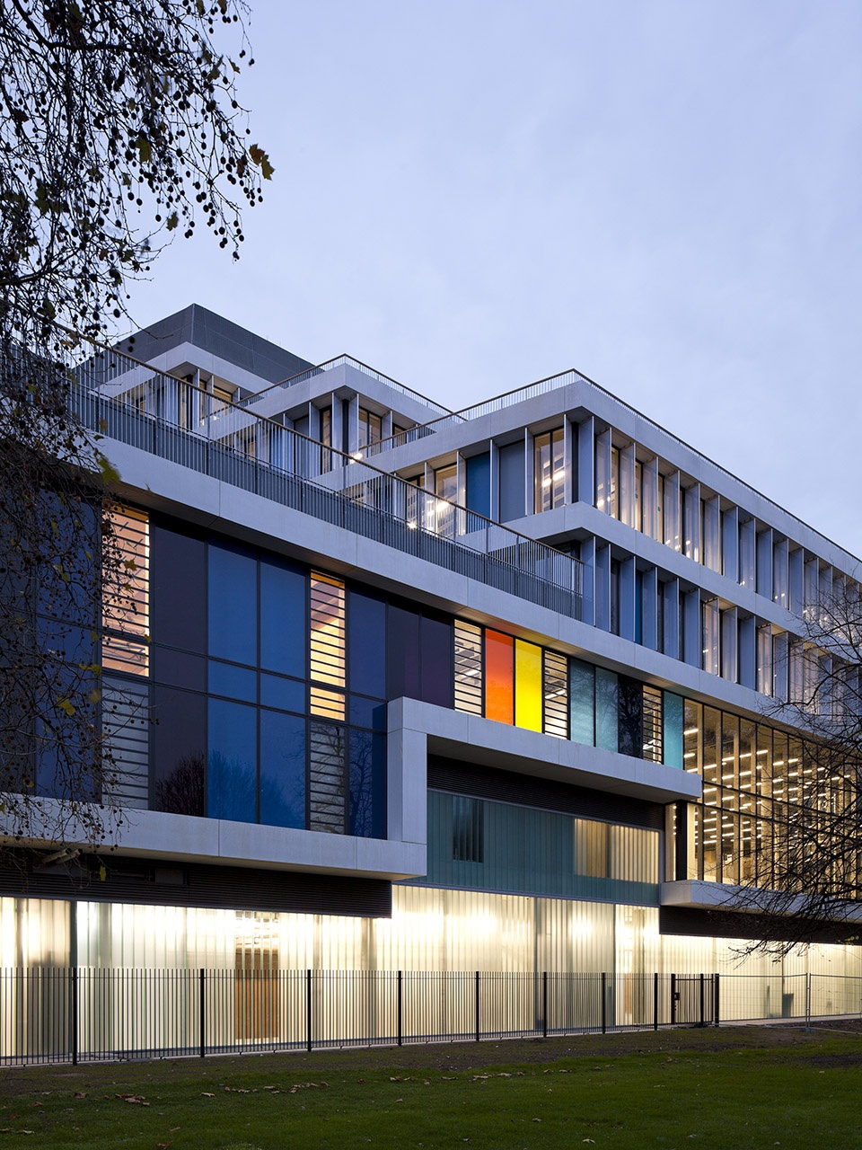 schmidt hammer lassen architects has woven classic blue into two marquee projects