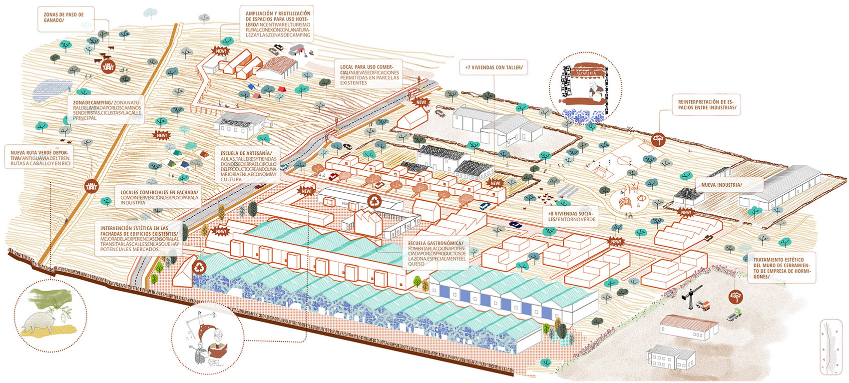 casar de caceres masterplan by ooiio architecture