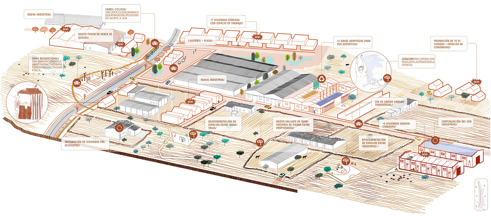 casar de caceres masterplan by ooiio architecture