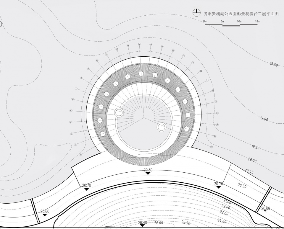 water platform of anlan lake park tree loop china by folie architecture