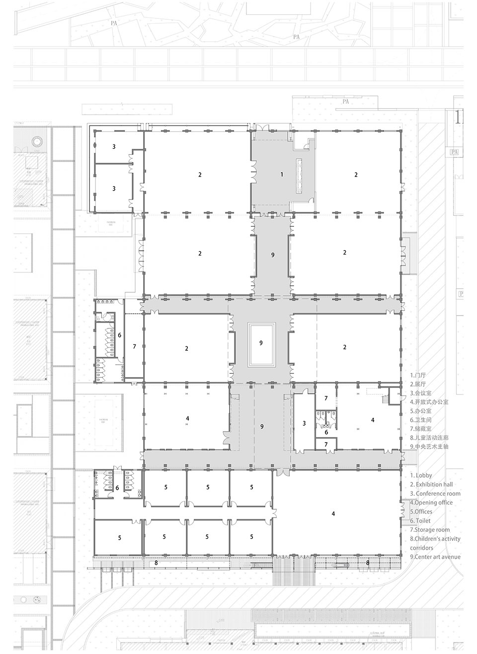 wuhan liangyou red town art design center china by uao