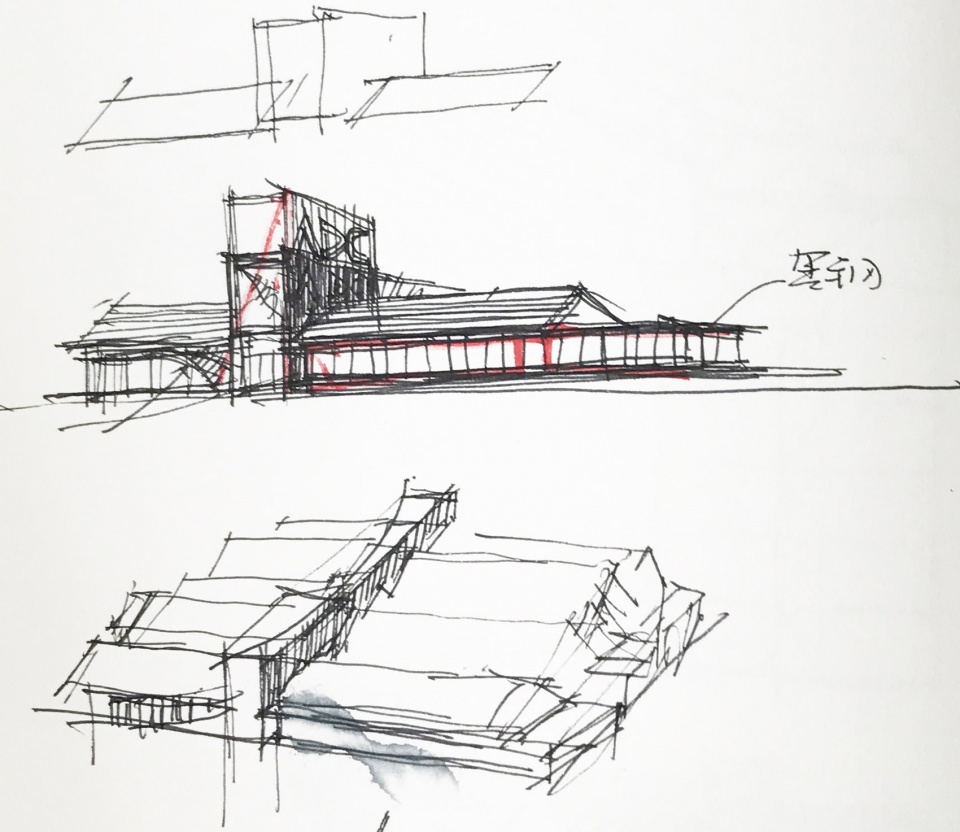 wuhan liangyou red town art design center china by uao