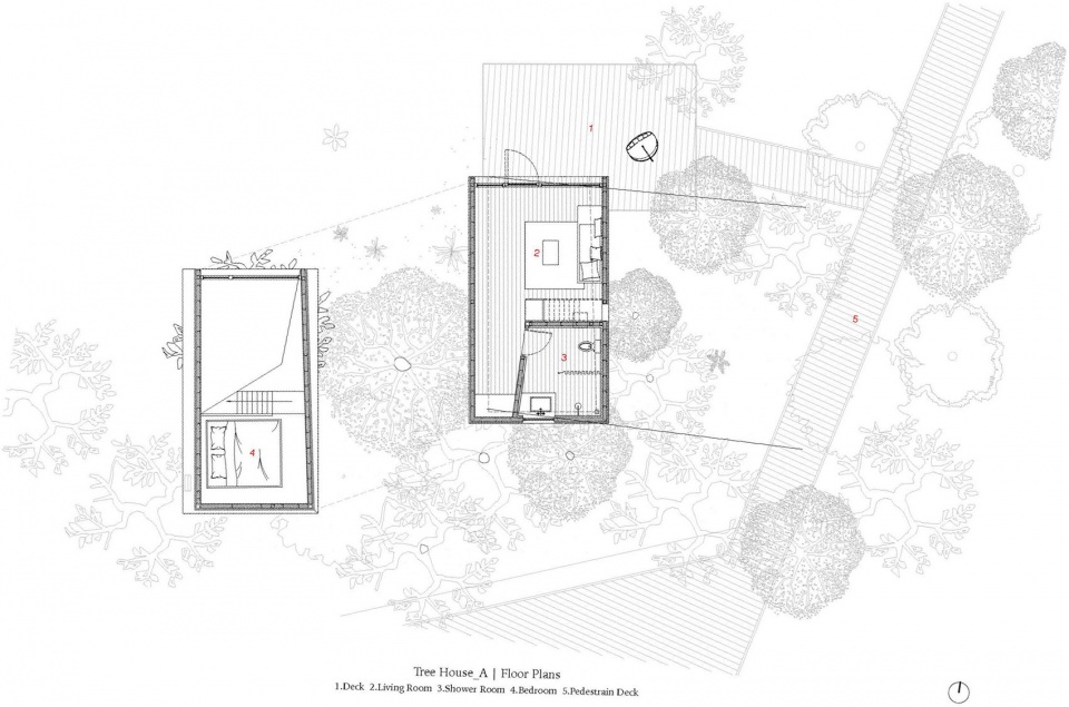 light over clouds tree house hotel china by weestudio