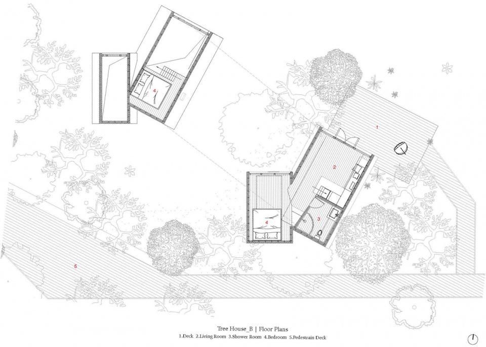 light over clouds tree house hotel china by weestudio
