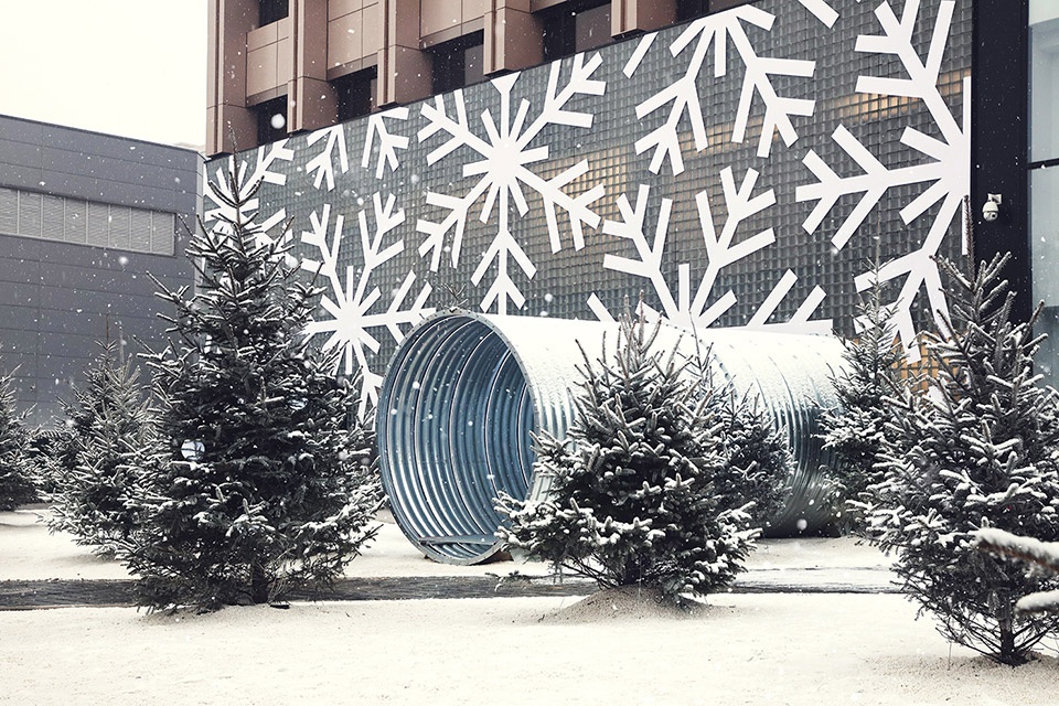 harmay white winter landscape installation china by ramoprimo