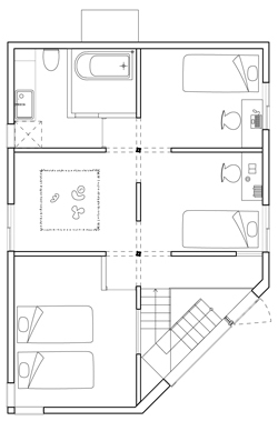 xquarter house by uenoa