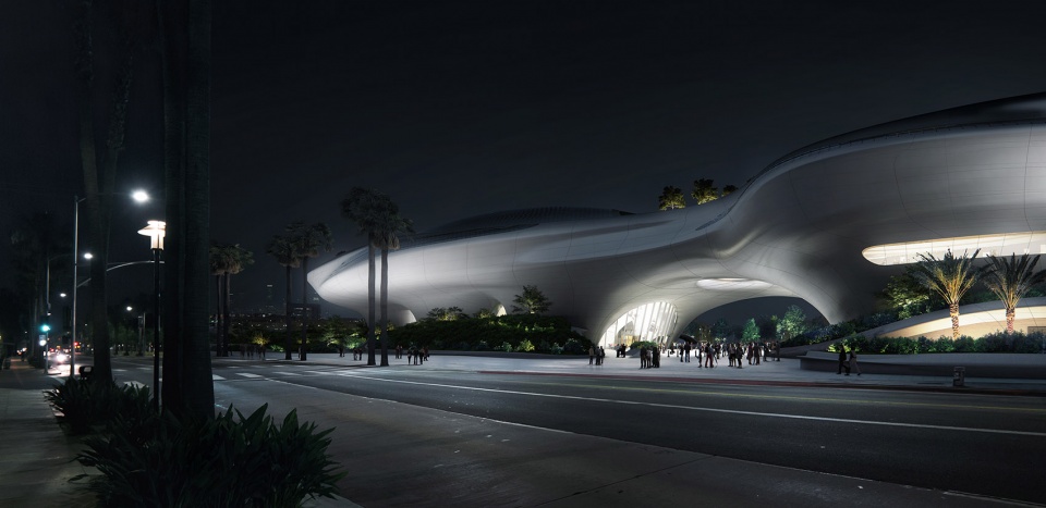 the lucas museum begins to take shape with steel framework underway