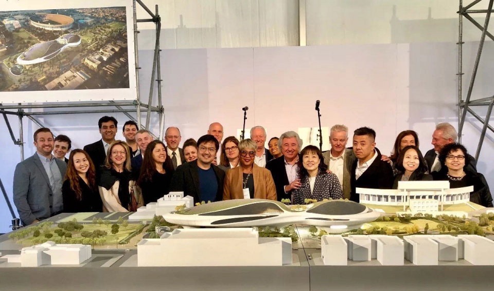 the lucas museum begins to take shape with steel framework underway