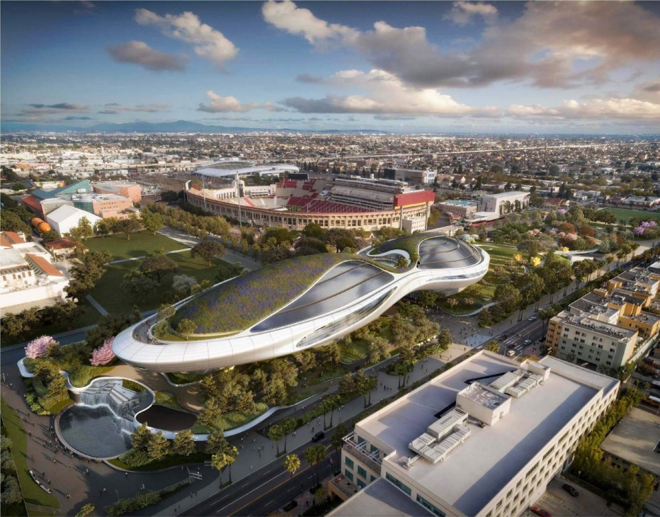 the lucas museum begins to take shape with steel framework underway