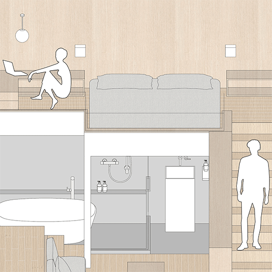 yard apartment china by qisi design
