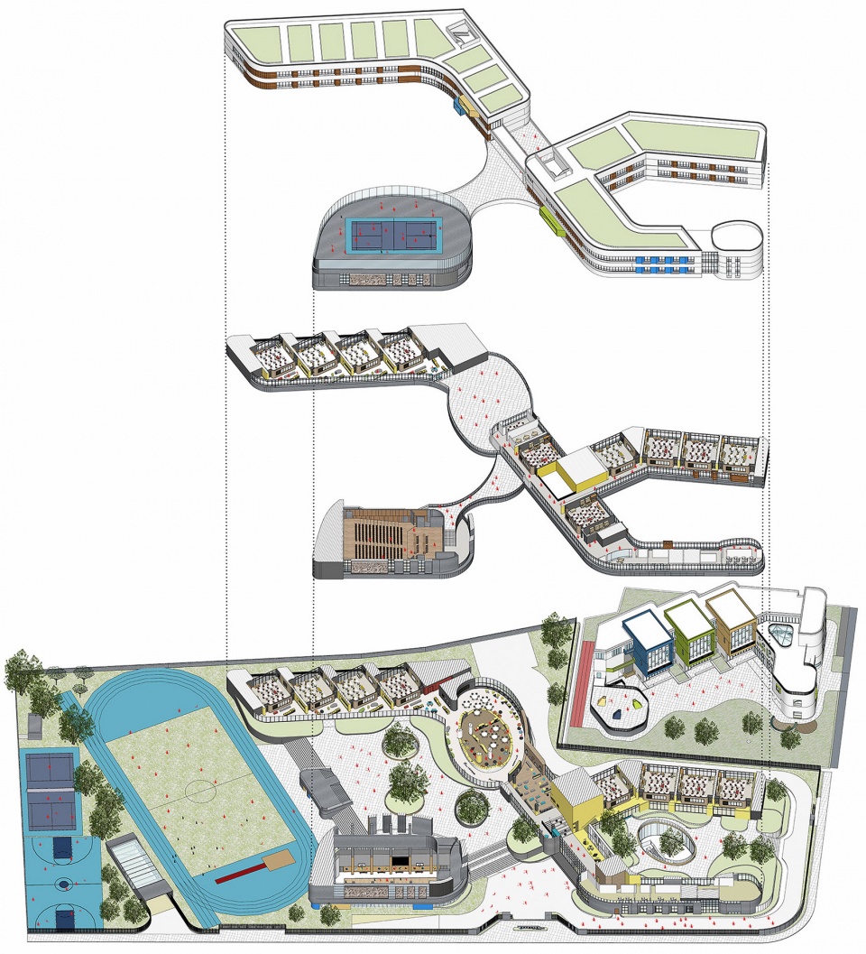 hangzhou shengli elementary school new city campus and kindergartens affiliated china by uad