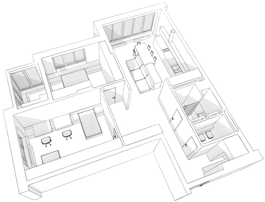 polotno apartment by sergey makhno