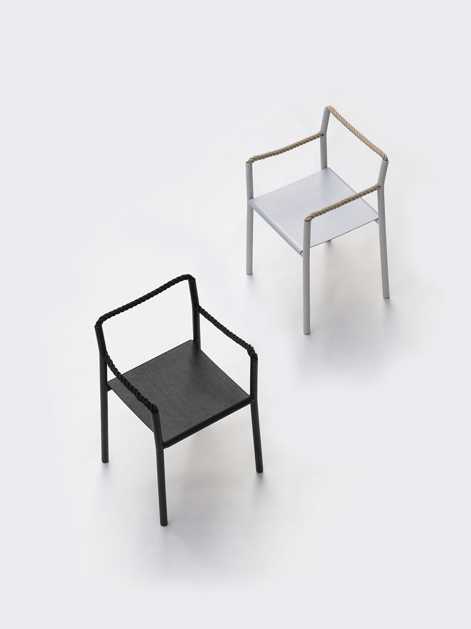 artek rope chair and tupla wall hook by ronan erwan bouroullec