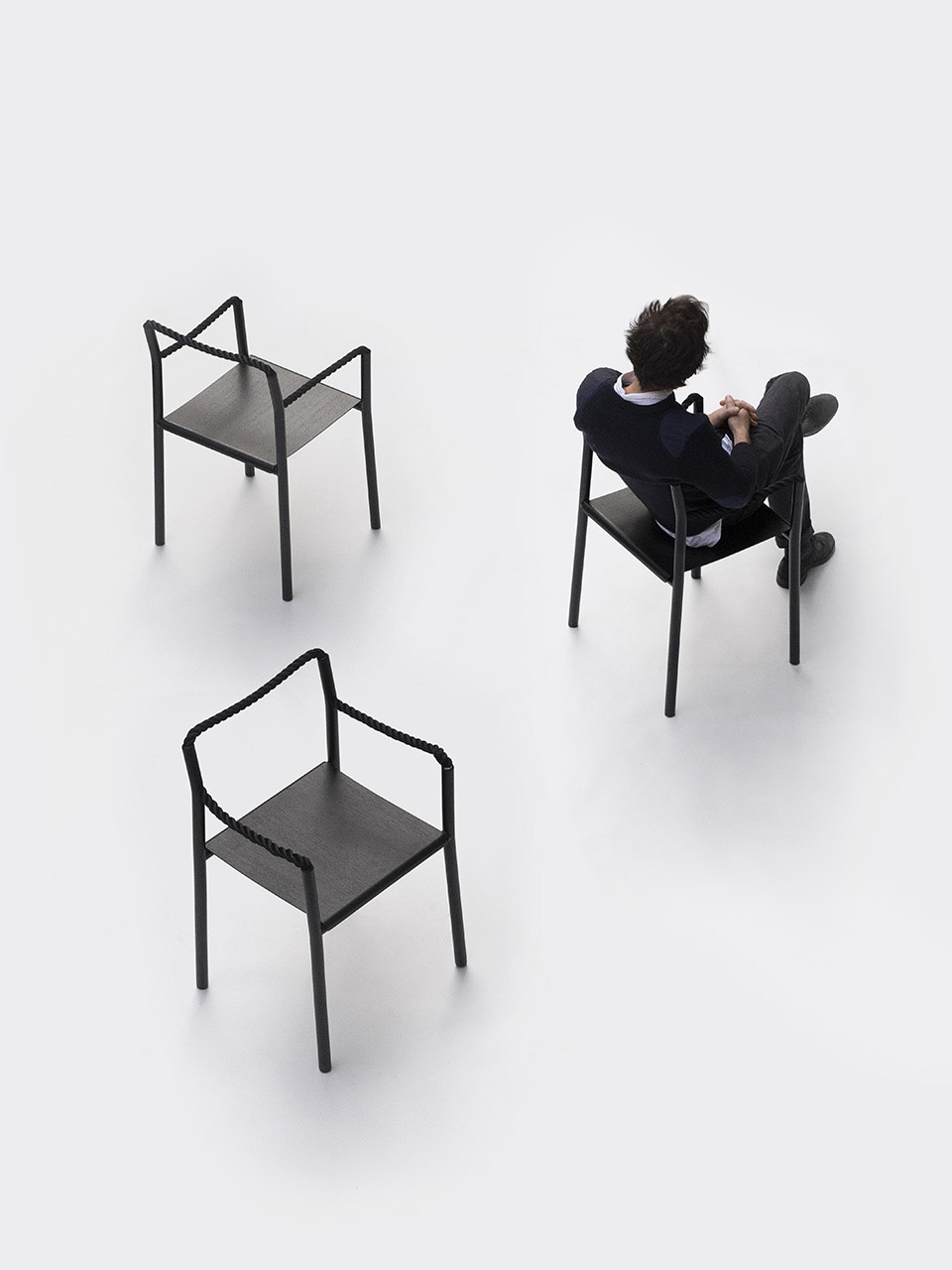artek rope chair and tupla wall hook by ronan erwan bouroullec