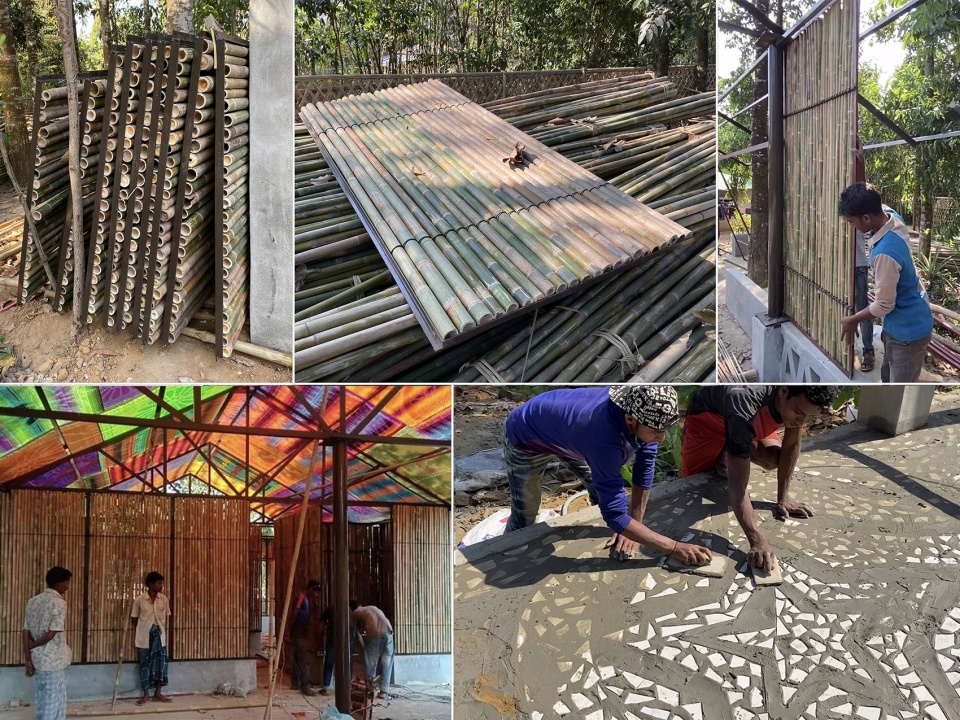 integrated community center in hindu para rohingya refugee camp by rizvi hassan