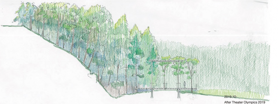 white arbor and open air theater maezawa garden by a p l design workshop