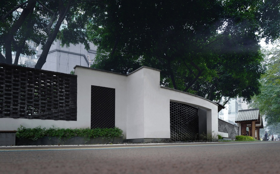 first line garden chengdu junlong binhe road surrounding wall reconstruction design by verge creative design