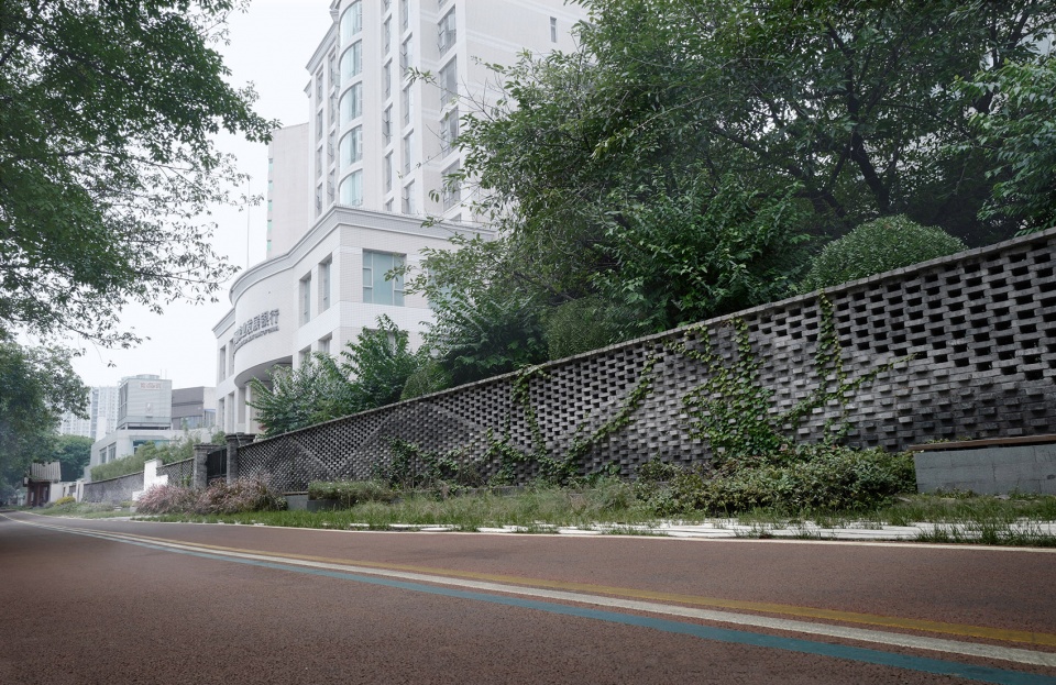 first line garden chengdu junlong binhe road surrounding wall reconstruction design by verge creative design