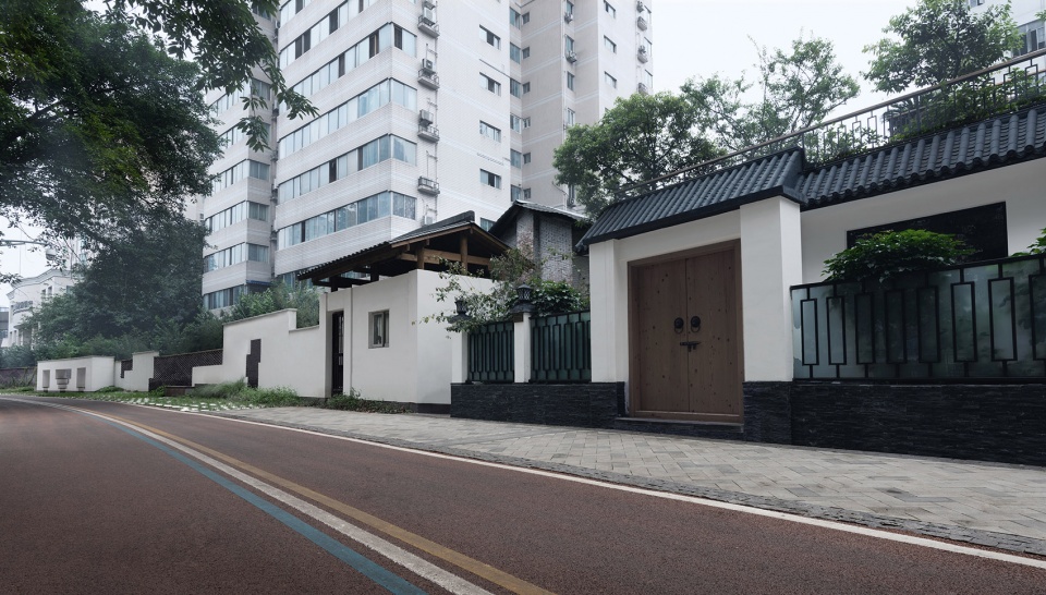first line garden chengdu junlong binhe road surrounding wall reconstruction design by verge creative design