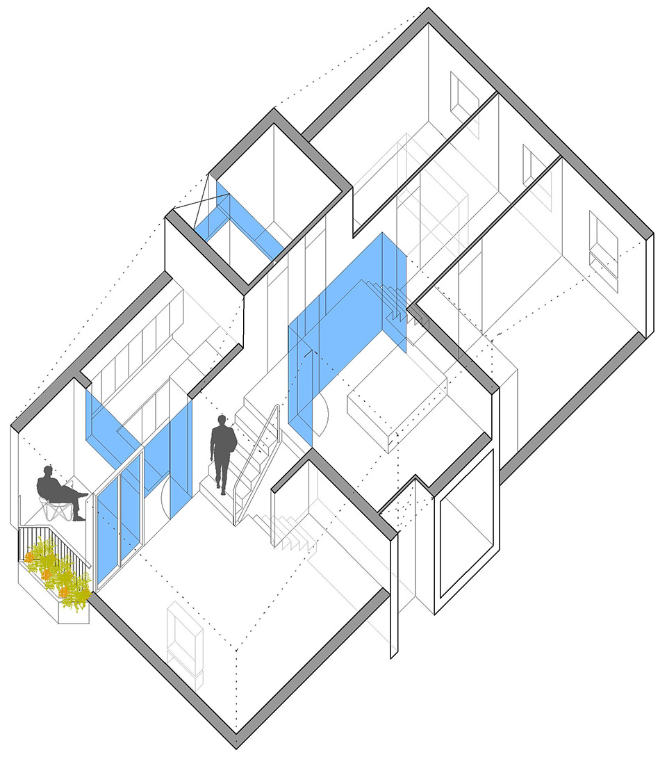 reform apartment in social housing block in madrid by gf arquitectos