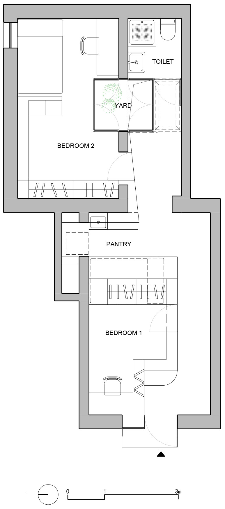 2 Single Rooms Ji Architect