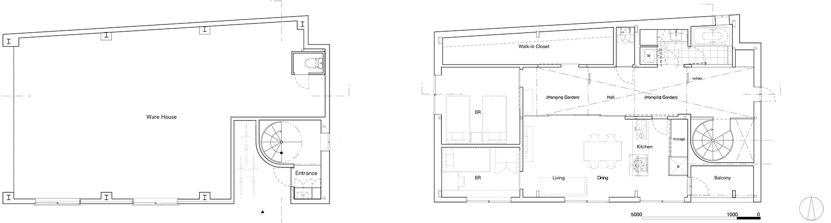 house with black ceiling by toru kashihara architects
