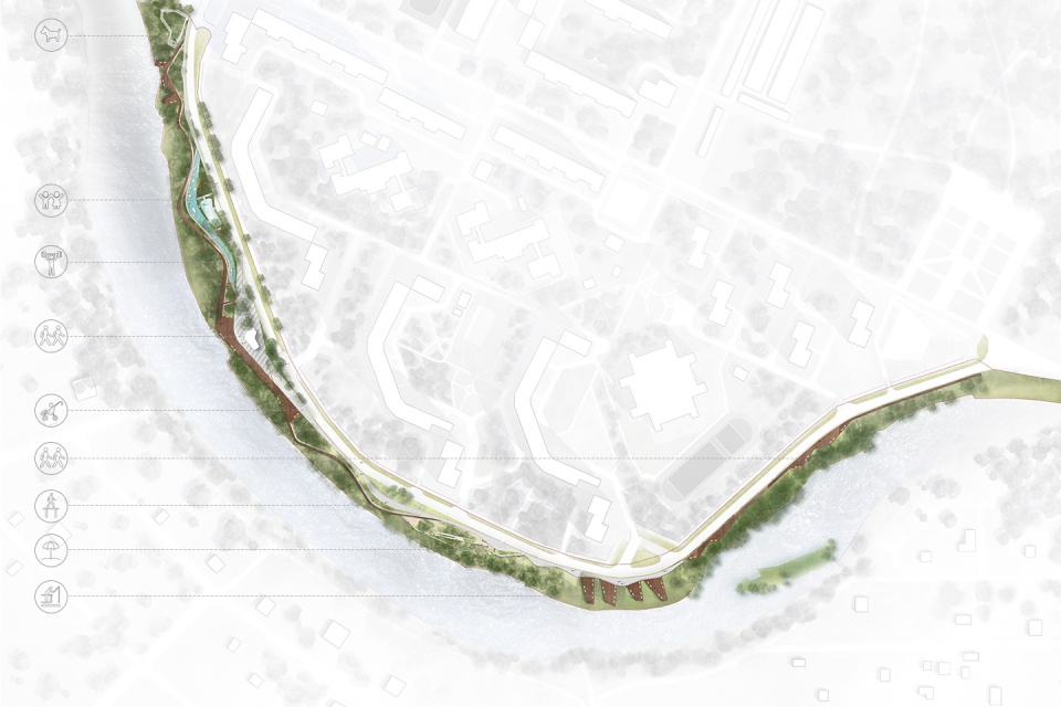 New embankment in Zhukovsky by Basis architectural bureau