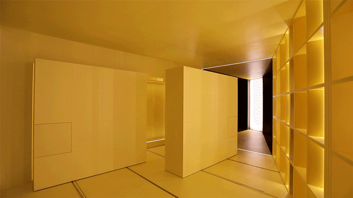 chasing light paint art space china by wusun space