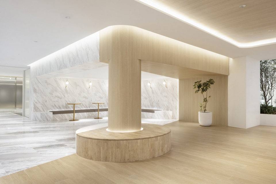 interior and exterior design of times square china by nendo
