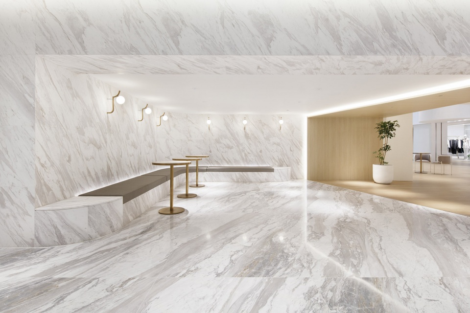 interior and exterior design of times square china by nendo