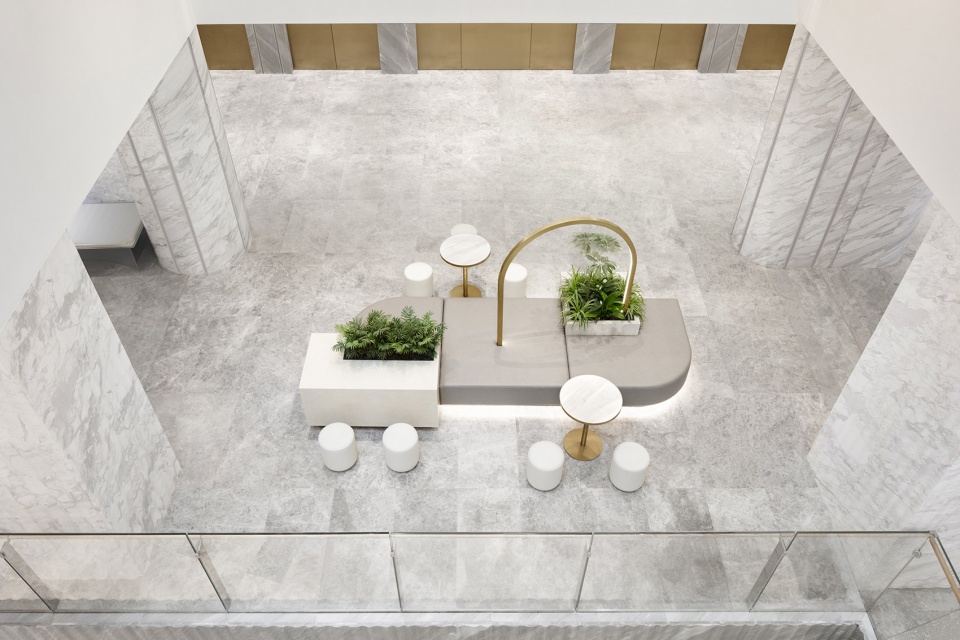 interior and exterior design of times square china by nendo