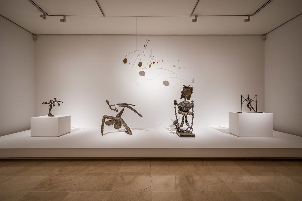 calder picasso exhibition by ooiio architecture