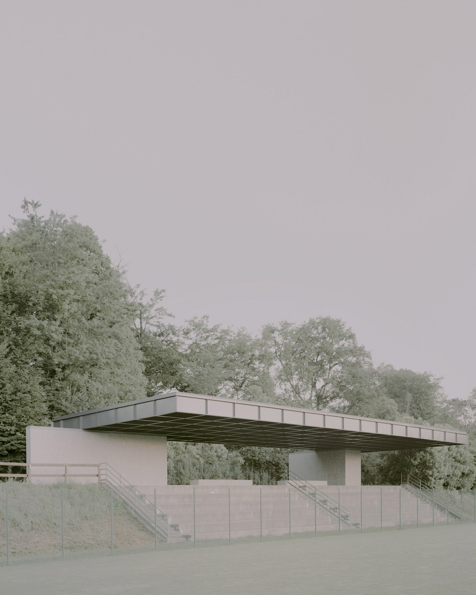 municipal stadium shelter by didone comacchio architects