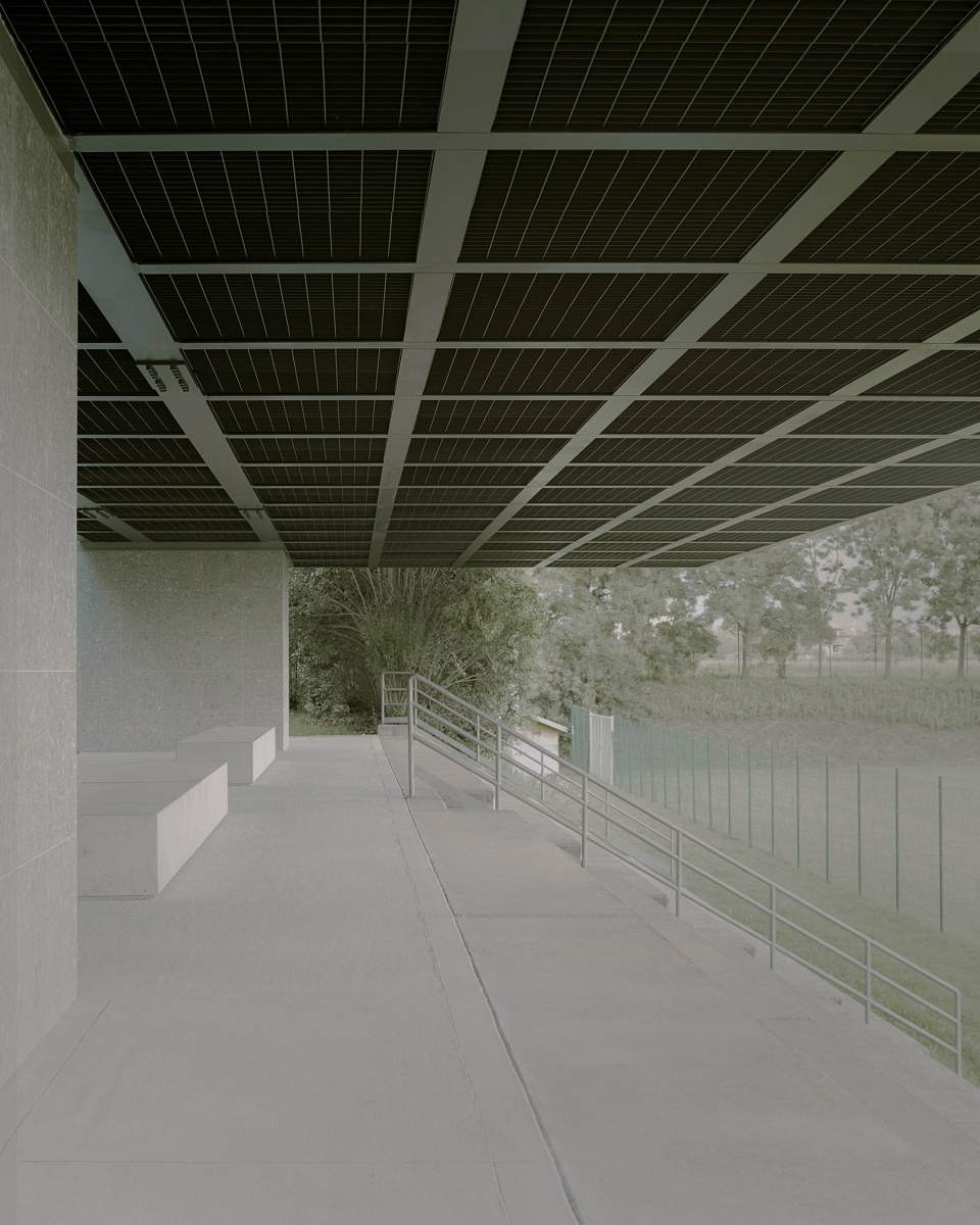 municipal stadium shelter by didone comacchio architects
