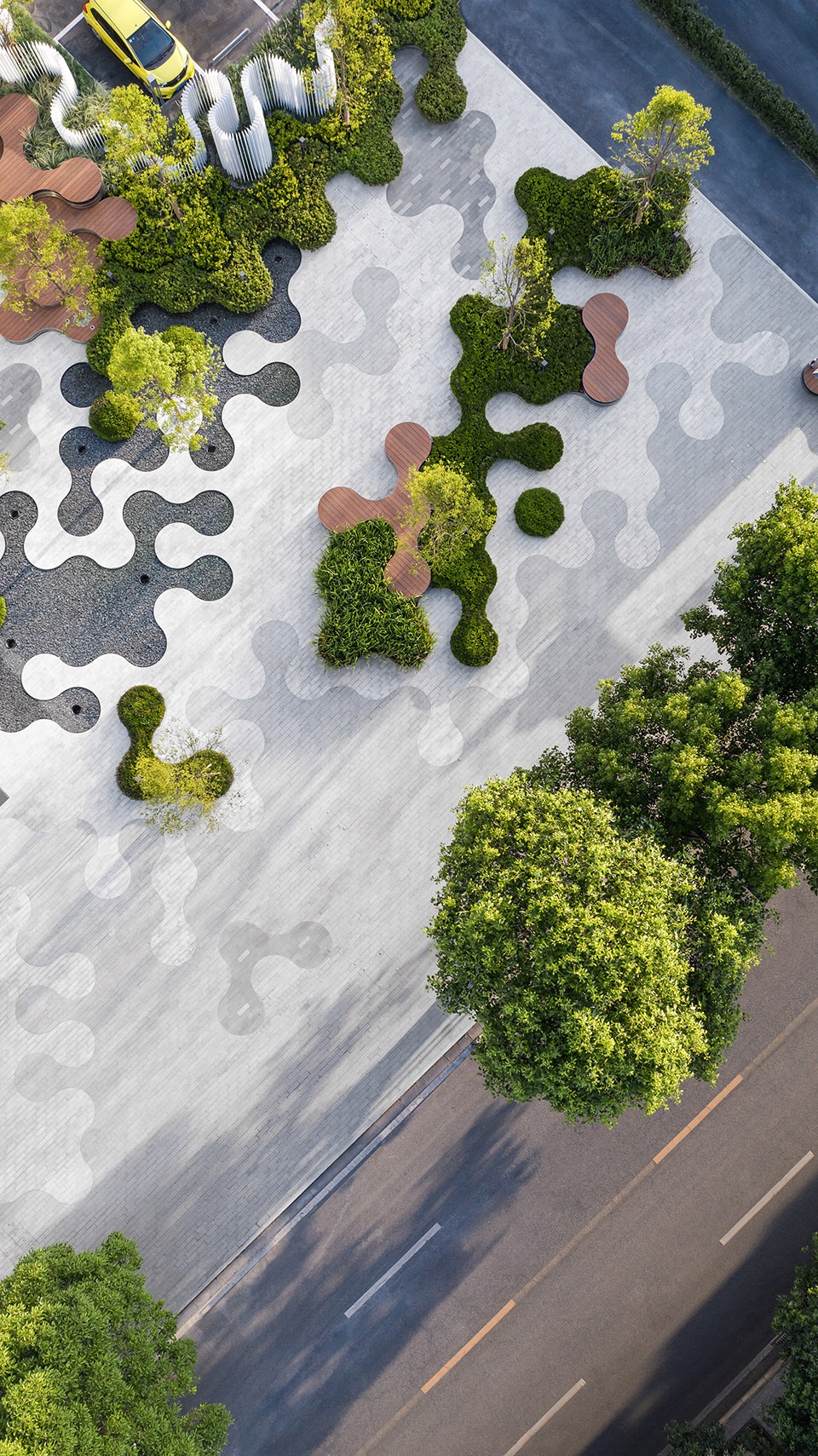 landscape design for the urban gallery hyperlane in chengdu china by aspect studios