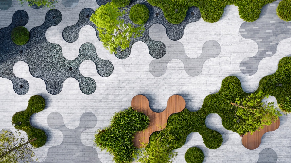 landscape design for the urban gallery hyperlane in chengdu china by aspect studios