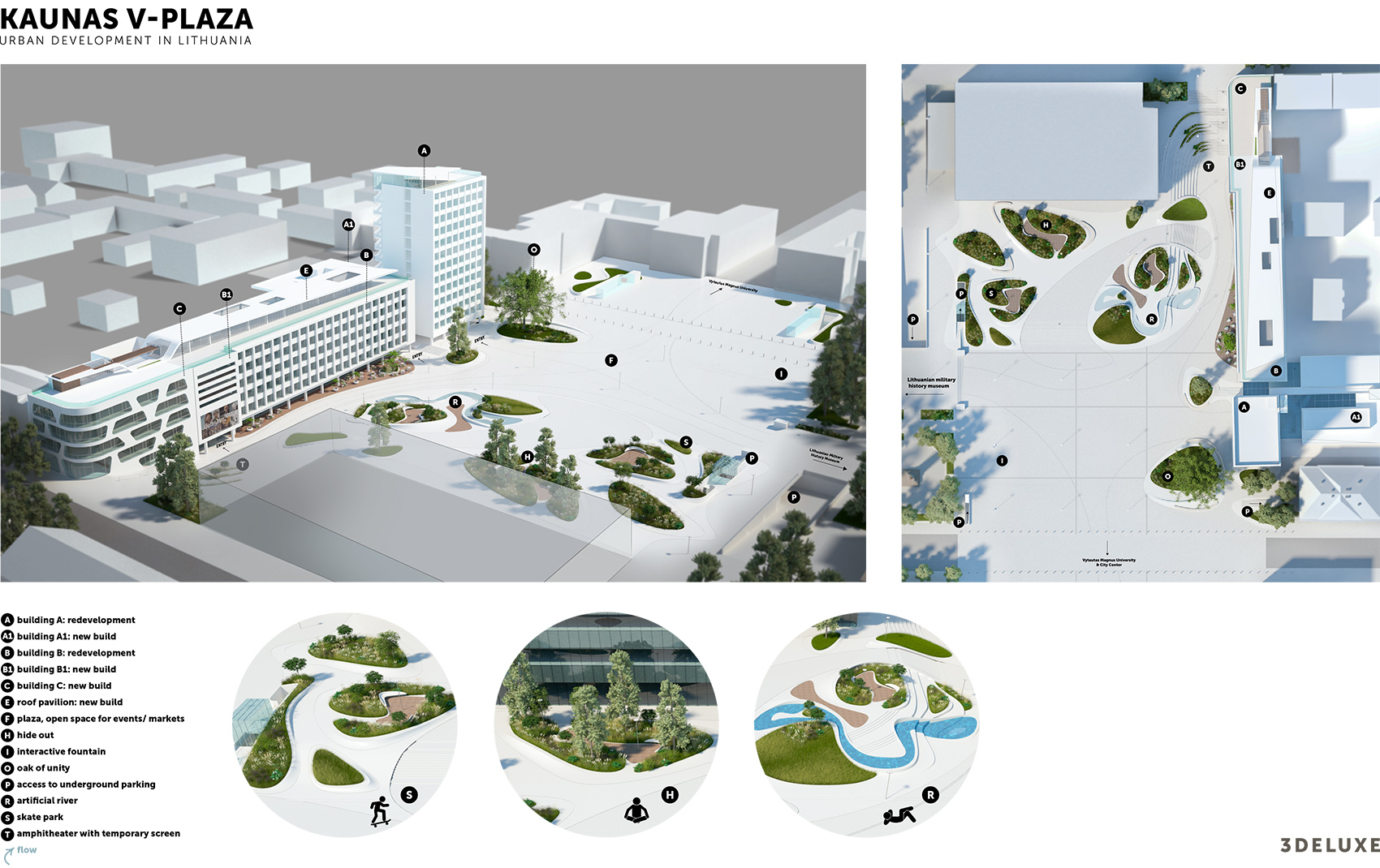 v plaza urban development by 3deluxe