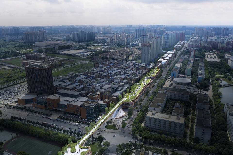 landscape design for the urban gallery hyperlane in chengdu china by aspect studios