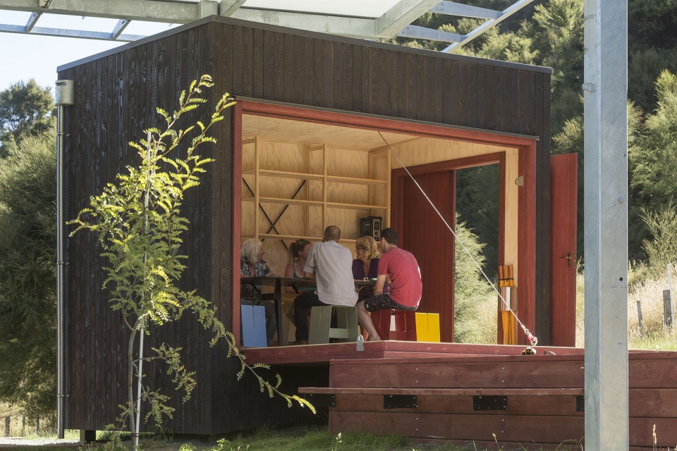 longbush ecosanctuary welcome shelter by pac studio