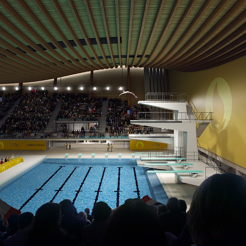 Aquatic Centre for the Olympic Games 2024 in Paris by VenhoevenCS