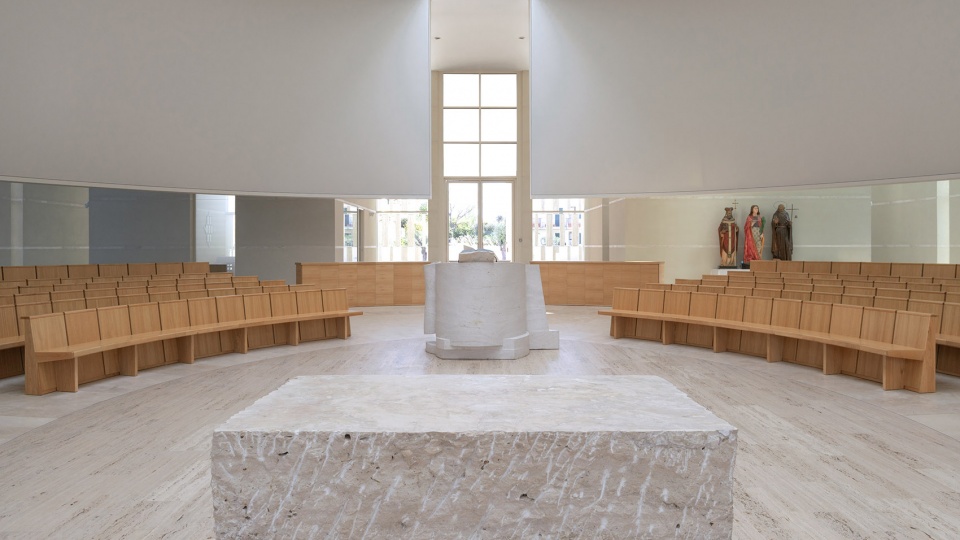Church and community centre in Castel di Lama Italy by Studio Contini
